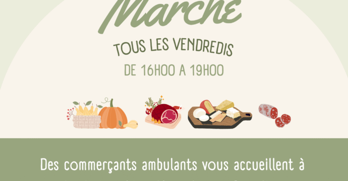 Marché tous les vendredis de 16h00 à 19h00 Des commerçants ambulants vous accueillent à Authie Place des 37 Canadiens